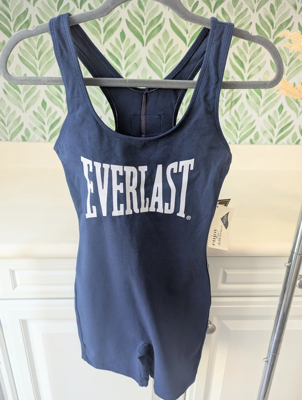 Everlast Navy Blue Athletic Tank Romper Singlet Medium - Picture 6 of 14